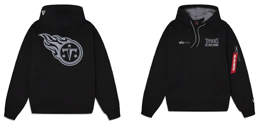 Men Tennessee Titans 2024 Nike NFL black hoodie->nfl t-shirts->Sports Accessory